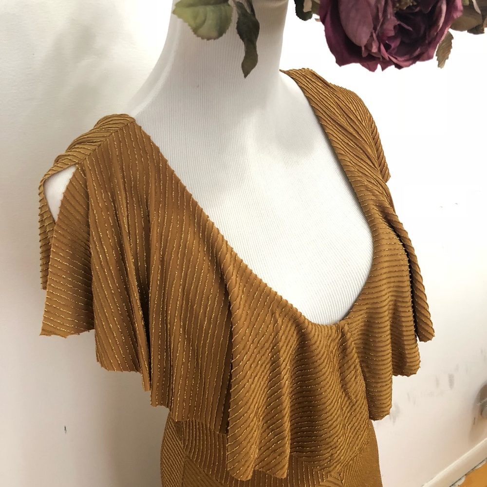June & Hudson Gold Sparkle Dress